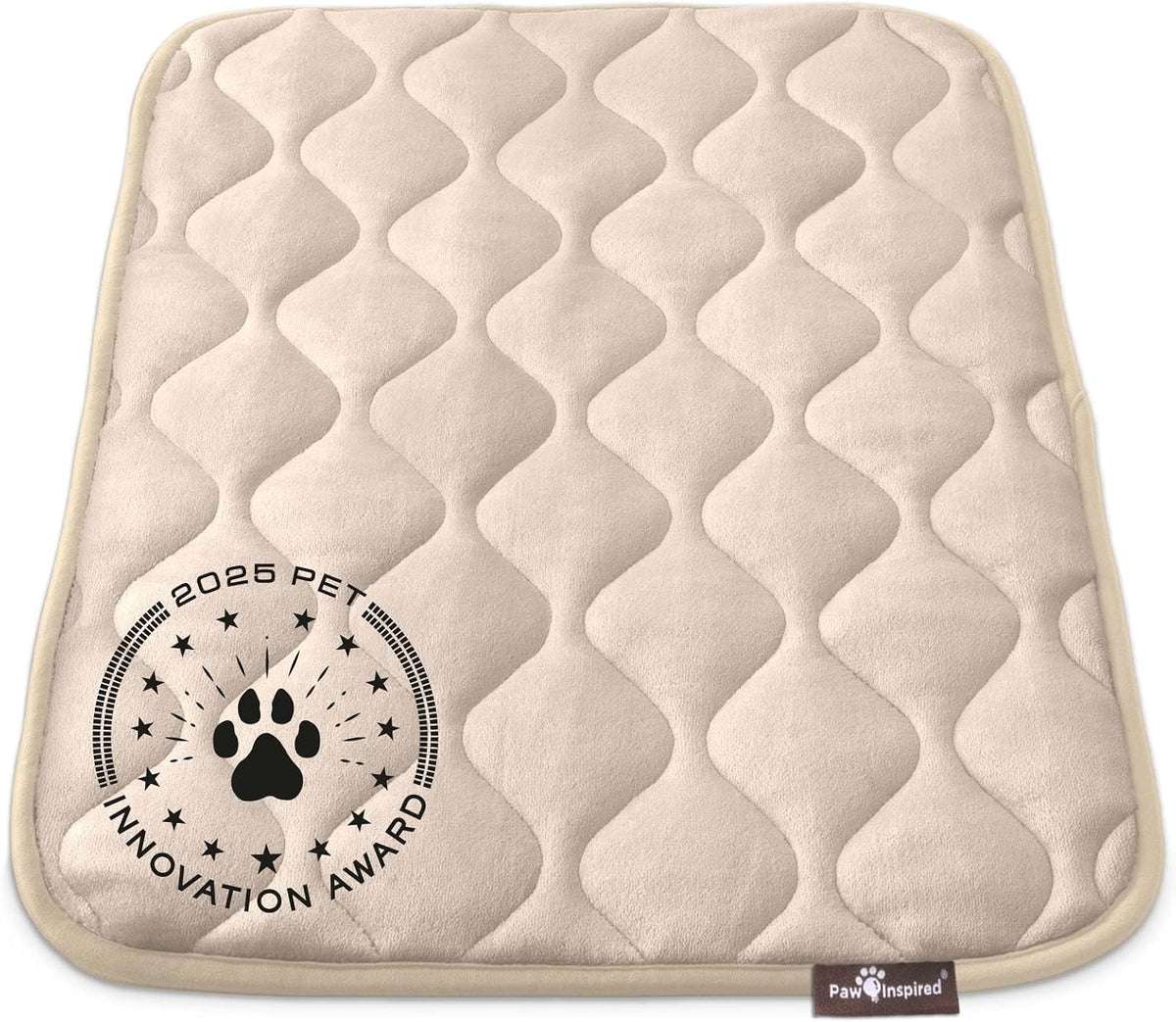 Paw Inspired Washable Padded Crate Mats for Dogs - 30 Inch / Tan