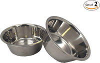 Two Large Stainless Steel Dog Bowl Set - image 2