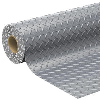 7.8 x 18 FT Garage Floor Mats for Under Car, 2.8mm Thickened Rubber Garage Flooring Roll, M Size 140.4 SQFT Garage Car Mat for Mid-Size SUVs, Sports Car, Light Grey