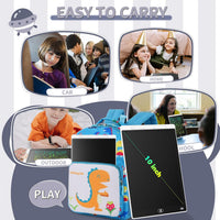 [2 Pack] Genialba LCD Writing Tablet 10-Inch Colorful Doodle Board - White & Black / 10 Inch / 2 - image 3