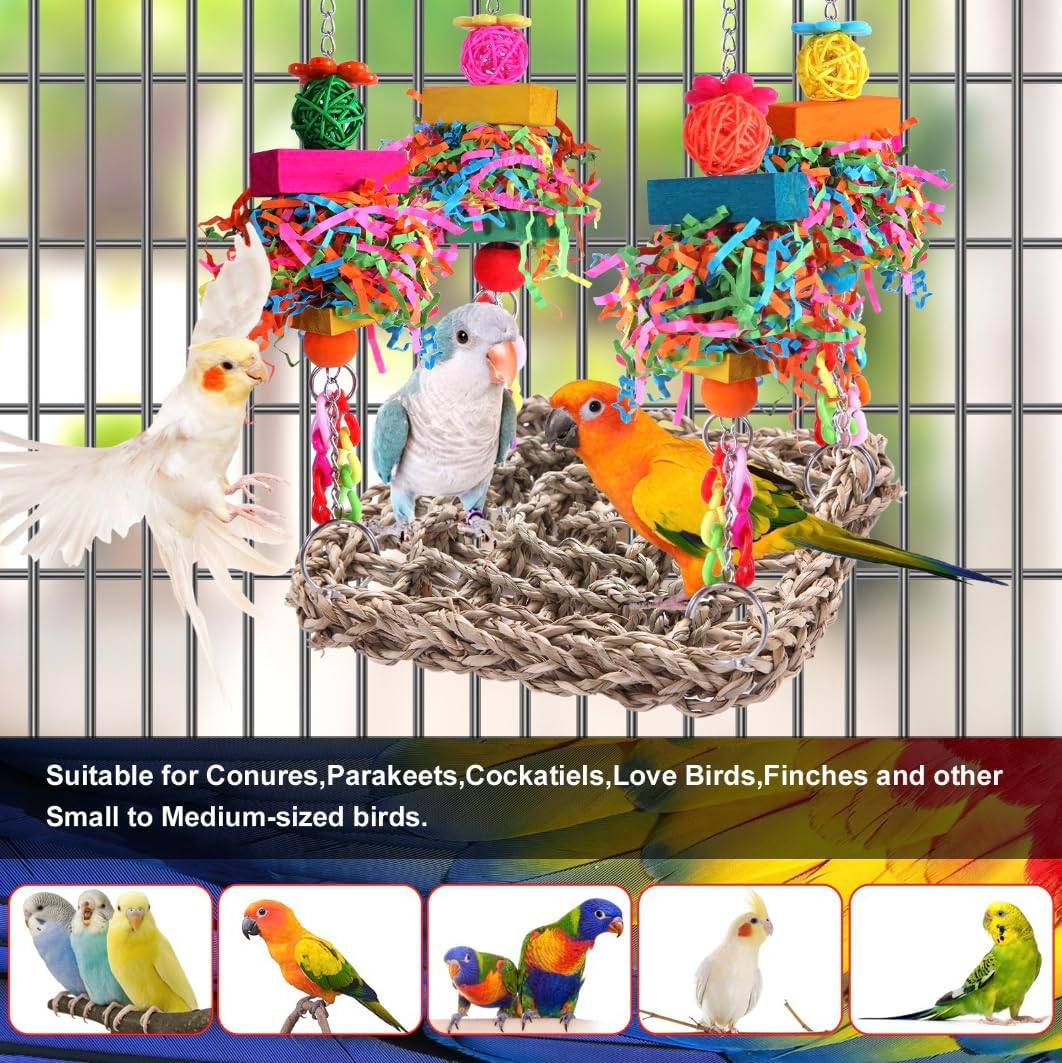 Parakeet Toys Bird Toys Conure Toys Birdcage Stands Bird Foraging - image 3