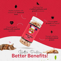 Freeze-Dried Tuna Treats for Cats & Dogs – 100% Wild Caught, Single Ingredient, High-Protein, Healthy Snack – No Additives or Preservatives – 1.7oz - Inspected & Tested in USA