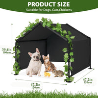 Large Dog Shade Shelter for Outside - Black / Large - image 2