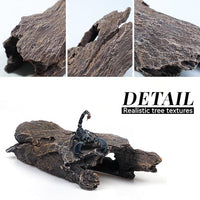 Fish Tank Decorations - Large Aquarium Decorations Air Bubbler Tree Fish House for Betta Hideout Caves Buddha Decor Temple Ruins Arched Betta Fish Accessories Reptile House Shelter Decor (Wood A-M)