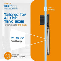 FL!PPER Flipper DeepSee Viewer 3" Nano - Coral and Fish Magnifier for Reef Tank and Freshwater Aquarium Photography and Videography - Magnetic Magnifying Glass