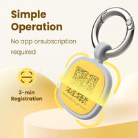 Pawaii Dog ID Tag, Silent Silicone QR Code Tag, Scan Alerts - Yellow - image 4