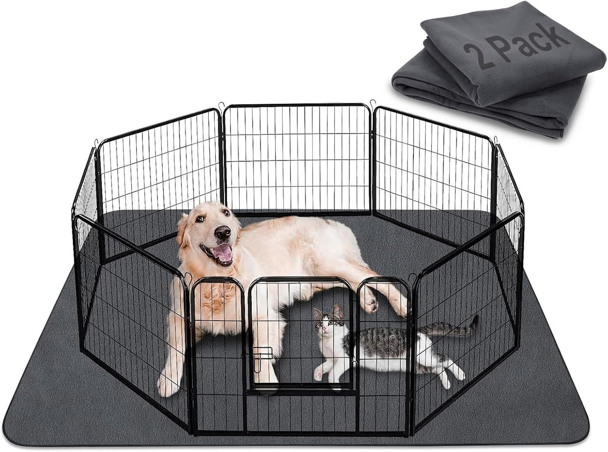 Washable Pee Pads for Dogs 72"x72" Reusable Dog Pads Extra Large - Grey / 60x48 Inch (Pack of 2)