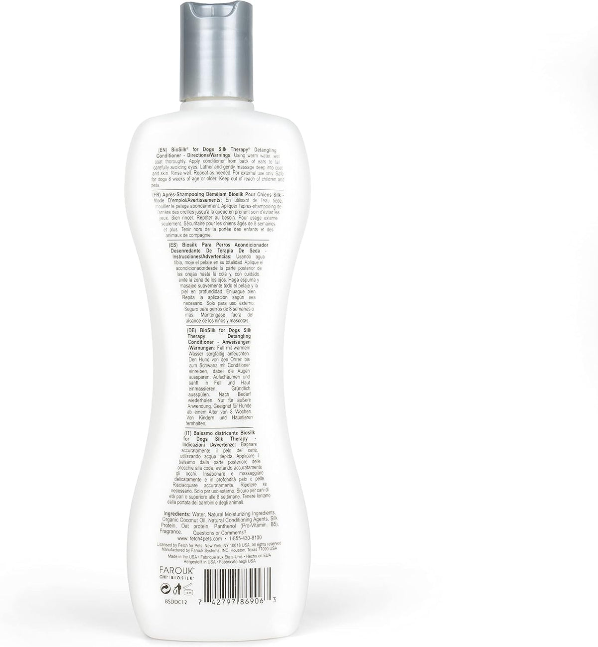 BioSilk for Dogs Silk Therapy Detangling Conditioner - 12 Fl Oz (Pack of 1) - image 2
