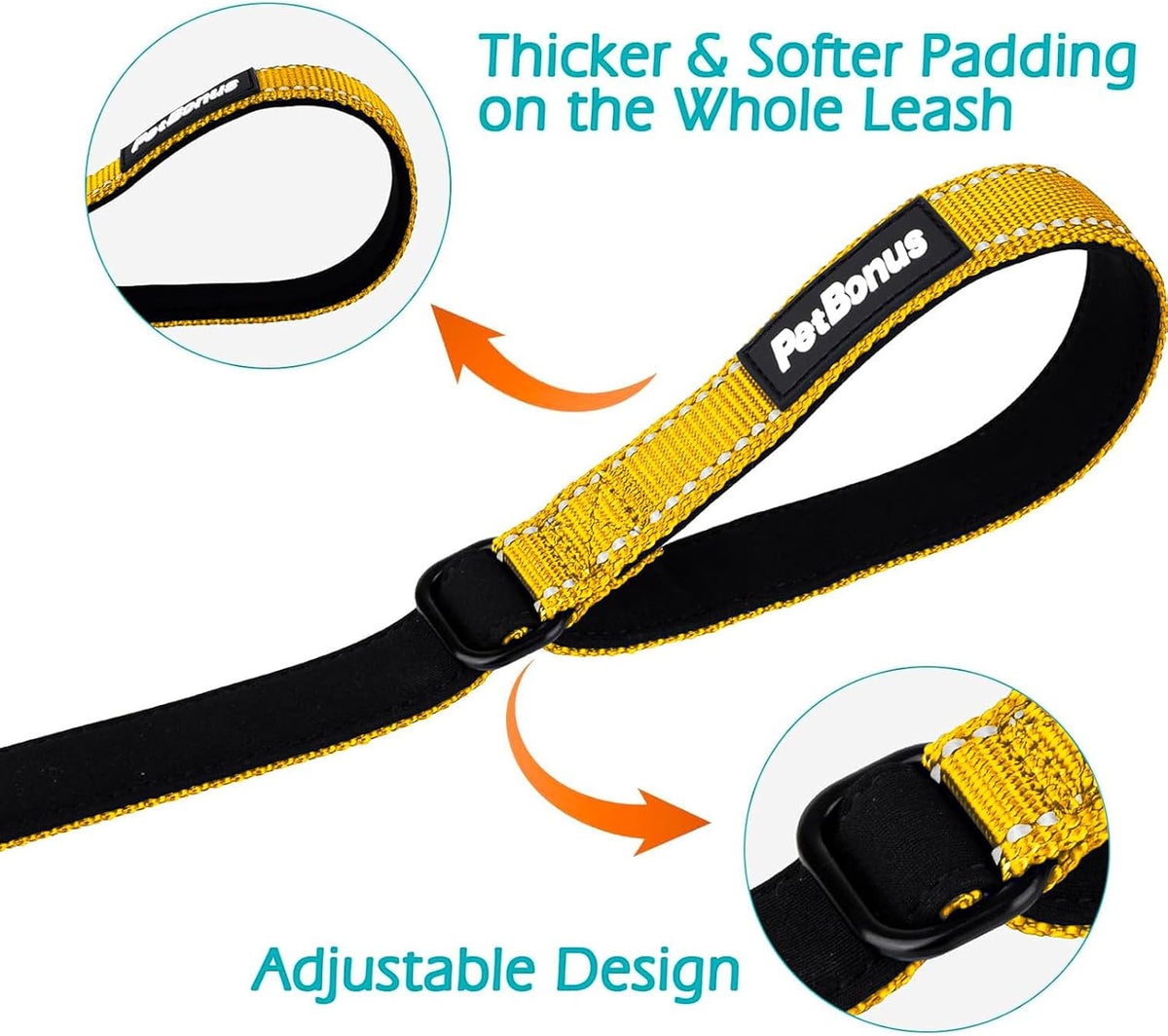 PetBonus Dog Leash Wrist Strap with Lockable Clip for Dog Retractable - Yellow / 1 Pack - image 3