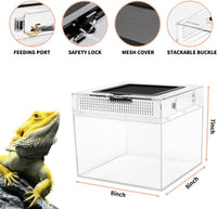 Reptile Growth Mini Reptile Terrarium - Transparent / 8" x 8"x 8" - image 4