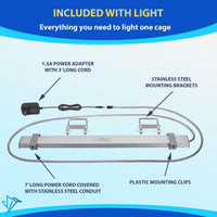 HappyBird Lighting Bird Cage Light with Chew Guard - Hookbill Light / 24" - image 2