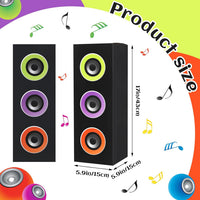 Humyoun 4 piece 80s 90s paper boombox party decoration boxes in colorful print - view 4