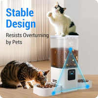 5G WiFi Automatic Cat Feeder with Slow Feed for 2 Cats: Automatic Dog Feeder with 7L Large Food Storage, Cat Food Dispenser with Alexa for Multiple Pets, Detachable for Easy Cleaning -29 Cup