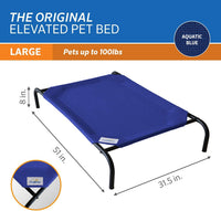 Coolaroo Original Elevated Dog Bed - Large Dog Bed / Aquatic Blue (Pack of 1) - image 4