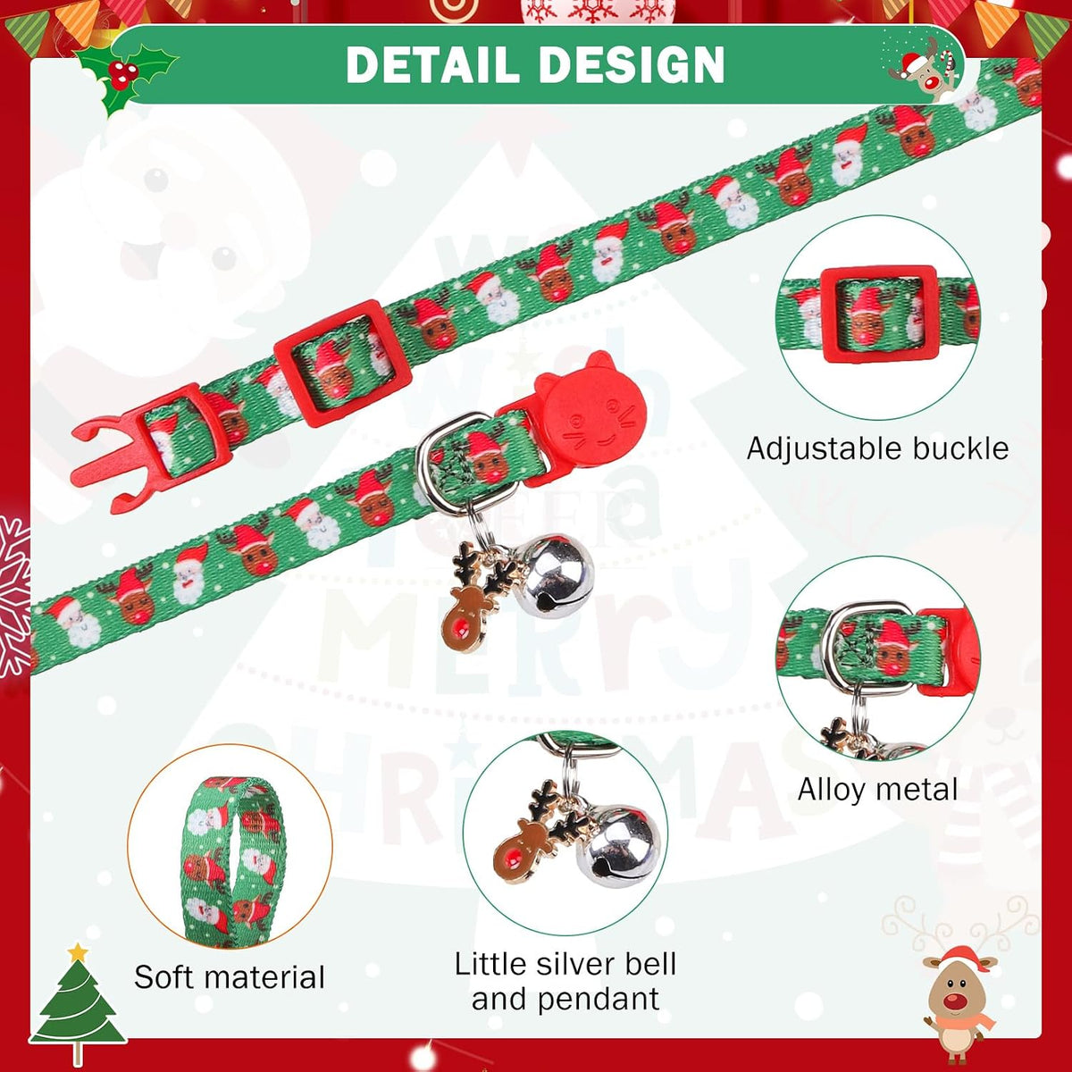 Breakaway Cat Collars with Bell - Christmas - image 3
