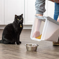 IRIS USA Airtight Pet Food Storage Rolling Container - 10 lbs / Gray - image 2