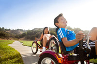 Mobo Triton Pedal Go Kart Trike. Kids 3-Wheel Bike. Youth Cruiser - Red - image 4