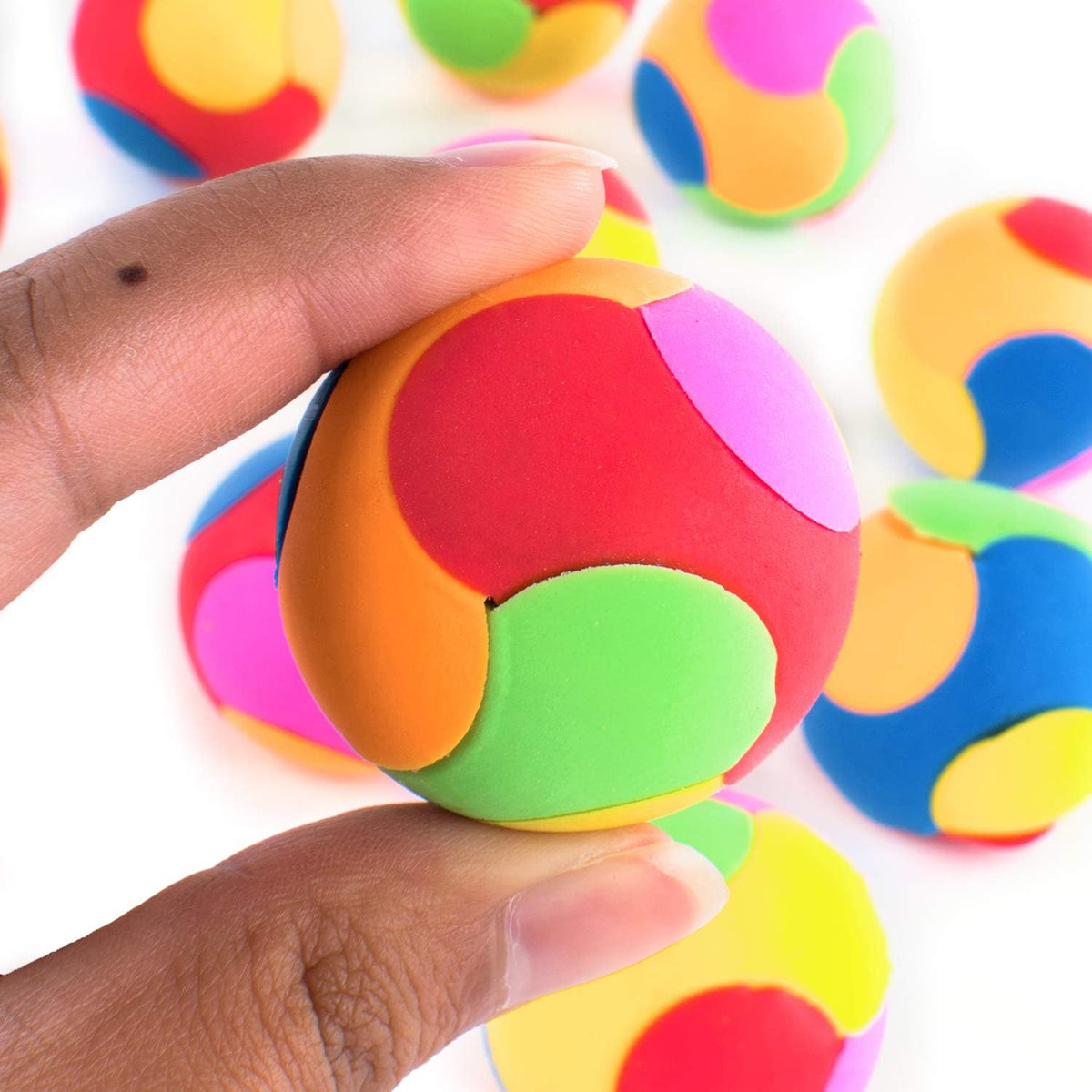 Super Z Outlet 12 Pack Colorful Puzzle Erasers Miniature Pencil - Round - image 2