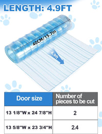 MEWTOGO 13.7in x 4.9ft Door Replacement Flaps for Dog House – Essentials for Dogs - 15.7 in x 4.9 ft - image 4