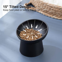 YauYik Small Raised Cat Bowls - BLACK-2PC - image 4
