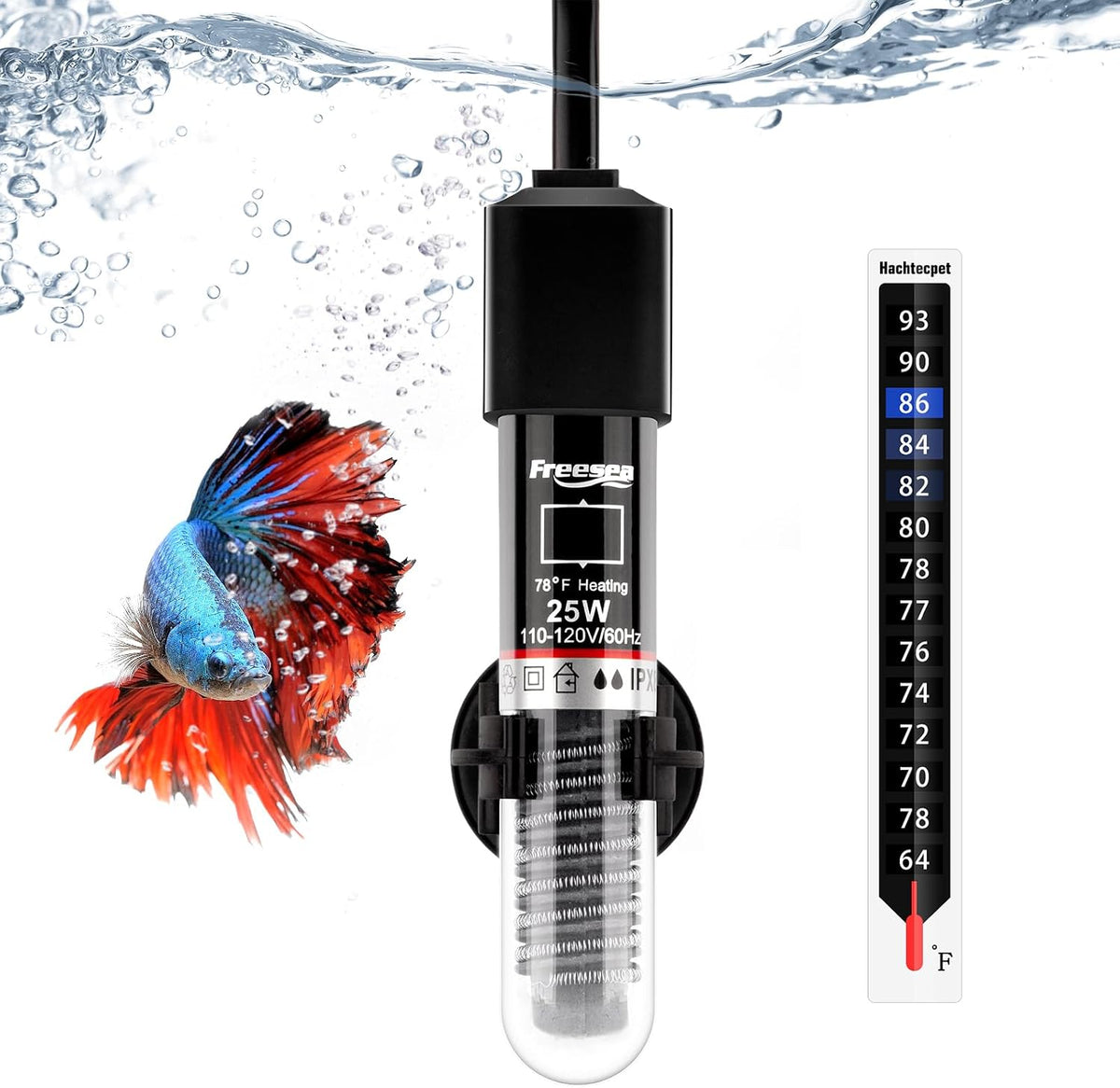 FREESEA 300 Watt Aquarium Fish Tank Heater with Aquarium Submersible - NEW-25W
