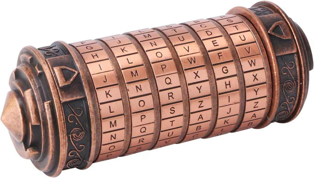 LJOYKID bronze mini cryptex letter lock puzzle box with hidden compartment - view 7