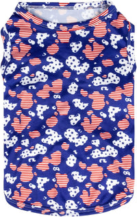 CuteBone Dog Shirts 2-Pack Soft Pet Clothes Breathable Summer Vest - Small / Stars&map - image 4