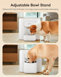 Automatic Dog Feeder for Large Breed, 15L/ 63Cups Vacuum-Sealed Storage & Timed Auto Dog Food Dispenser 2in1, Airtight 100% Freshness, Anti-Blockage, Support up to 22mm Pet Food, Stainless Steel Bowl