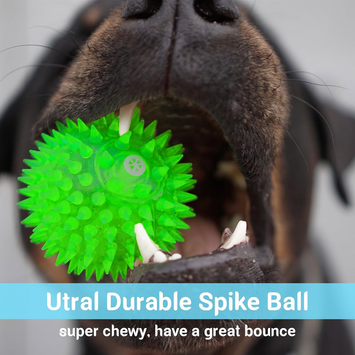 Dog Balls 4.5” Squeaky Dog Toys Spikey Ball for Aggressive Chewers - 2.5 Set of 8 - image 4