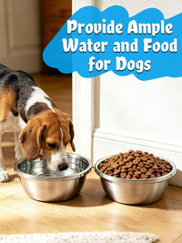 2Pcs 1.3 Gallons Food Grade Stainless Steel Large Dog Bowls – Essentials for Dogs - 0.5 Gallons - image 4