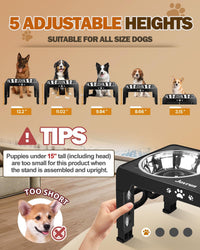 Elevated Dog Bowls for Medium Large Size Dogs - Black / Medium Large / 2 Basic Bowls - image 2