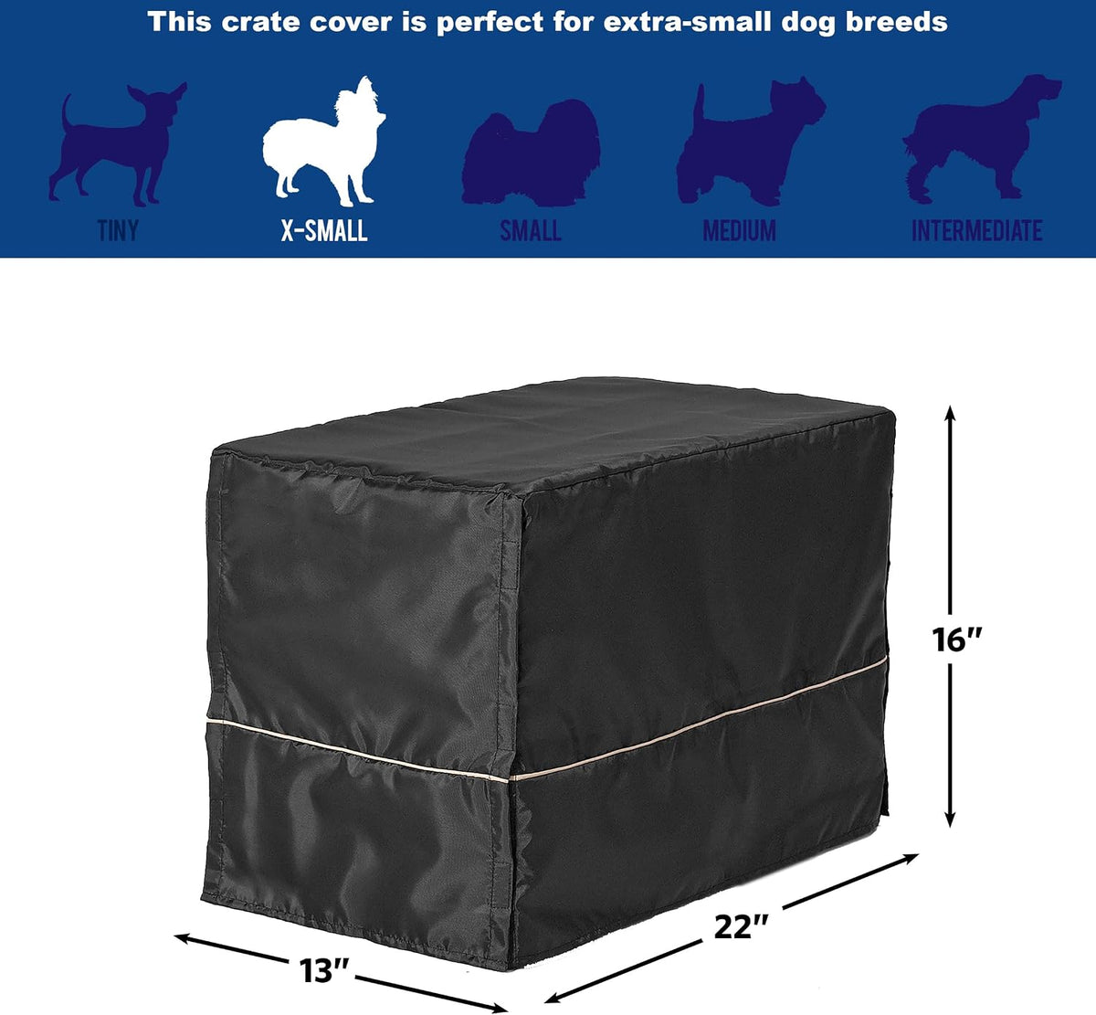 MidWest Homes for Pets Medium Dog Crate Cover - Black / Fits 22 Inch Crate - image 4