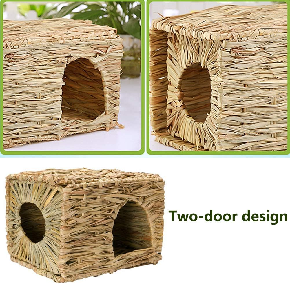 Extra large hand woven seagrass rabbit grass house for small animals - view 3