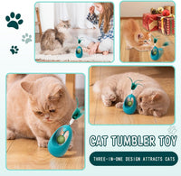Interactive Cat Toy Tumbler with Catnip Ball