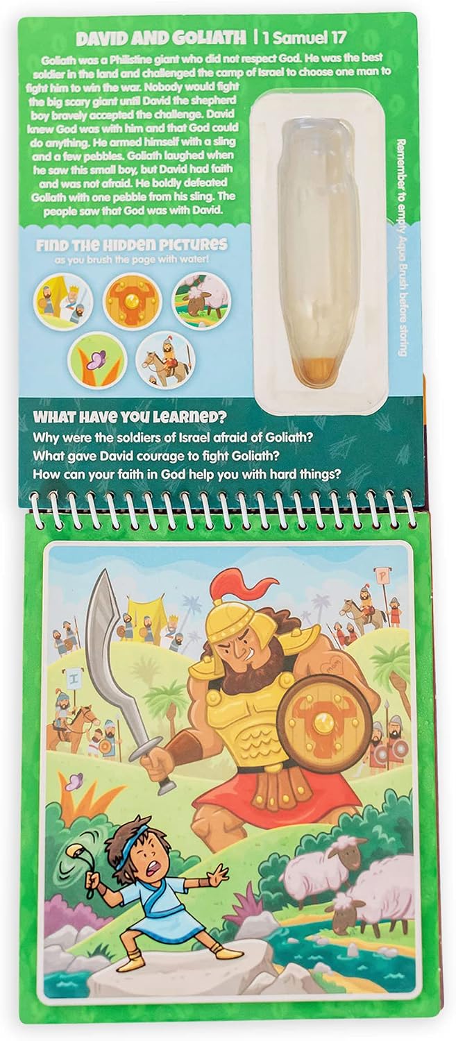 Water Reveal Coloring Scripture Book for Kids. – Fun for Kids & Family - Aqua Brush Old Testament #2 - image 2