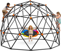 Hapfan 10 ft climbing dome with saucer swing for kids 3-12 - view 2