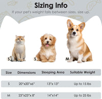 Hoewina Dog & Cat Bed for Indoor Cats - Light Grey / 32.0"L x 32.0"W x 8.0"Th - image 2