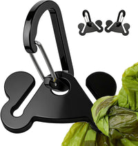Dog Poop Bag Holder Leash Dogs Waste Bag Clip Dispenser Plastic - 1 Count (Pack of 2) / Black