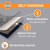 K&H Self-Warming Cat Bed Pad, Self Heating Pad - 21 X 17 Inches / Recyclable Box / Gray/Black - image 4