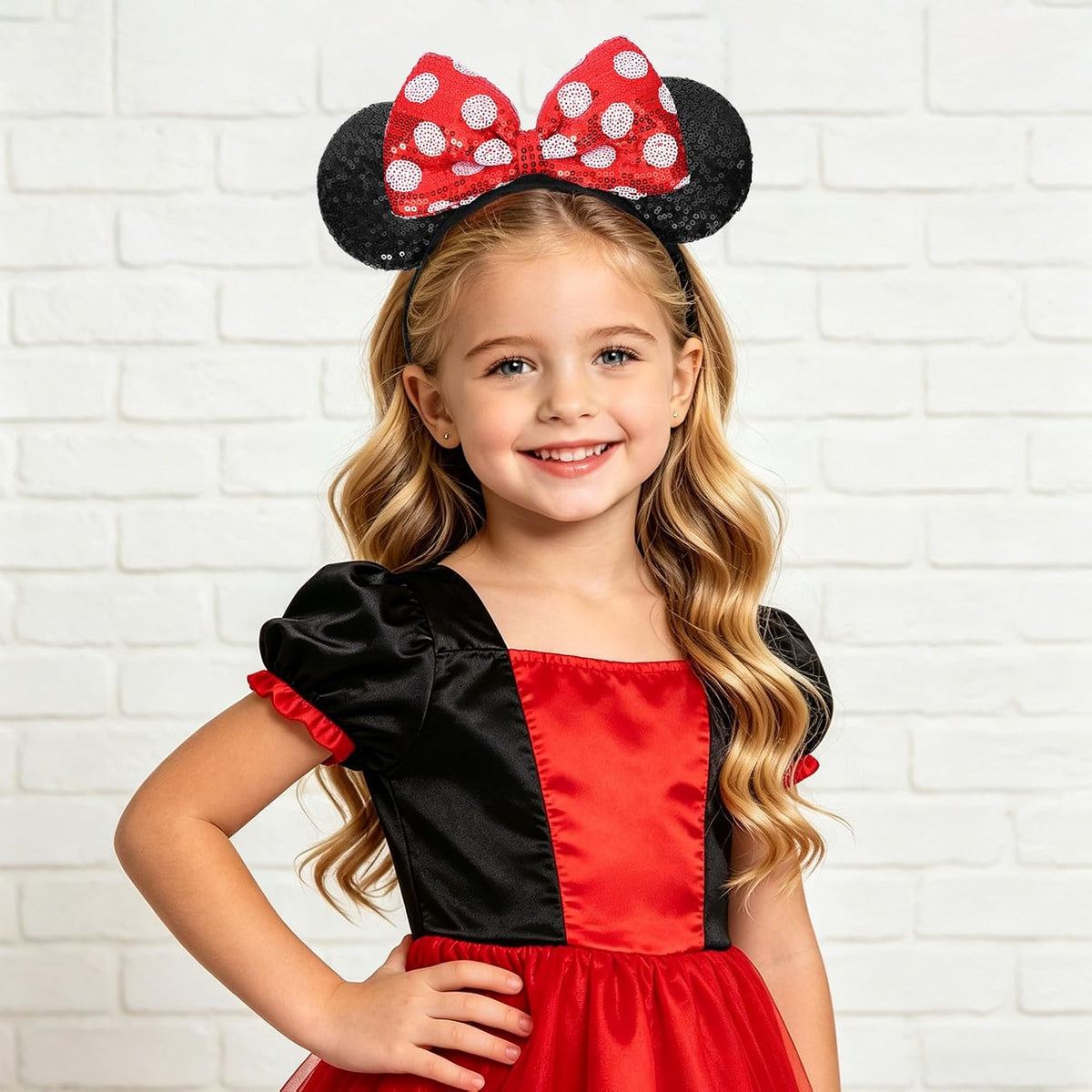 ETLUK Mouse Ears Headband - Red - image 3