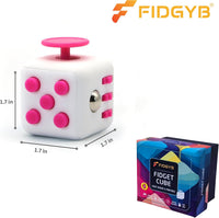 Cube Fidget Toy for Adults & Kids, Smooth - WhiPink - image 2