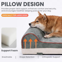 Laifug Orthopedic Memory Foam Extra Large Dog Bed Pillow Durable - 34.0"L x 22.0"W x 5.5"Th / Dark Green - image 4