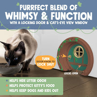 Gnome Door Cat Door for Interior Doors - Brown and Green - image 3