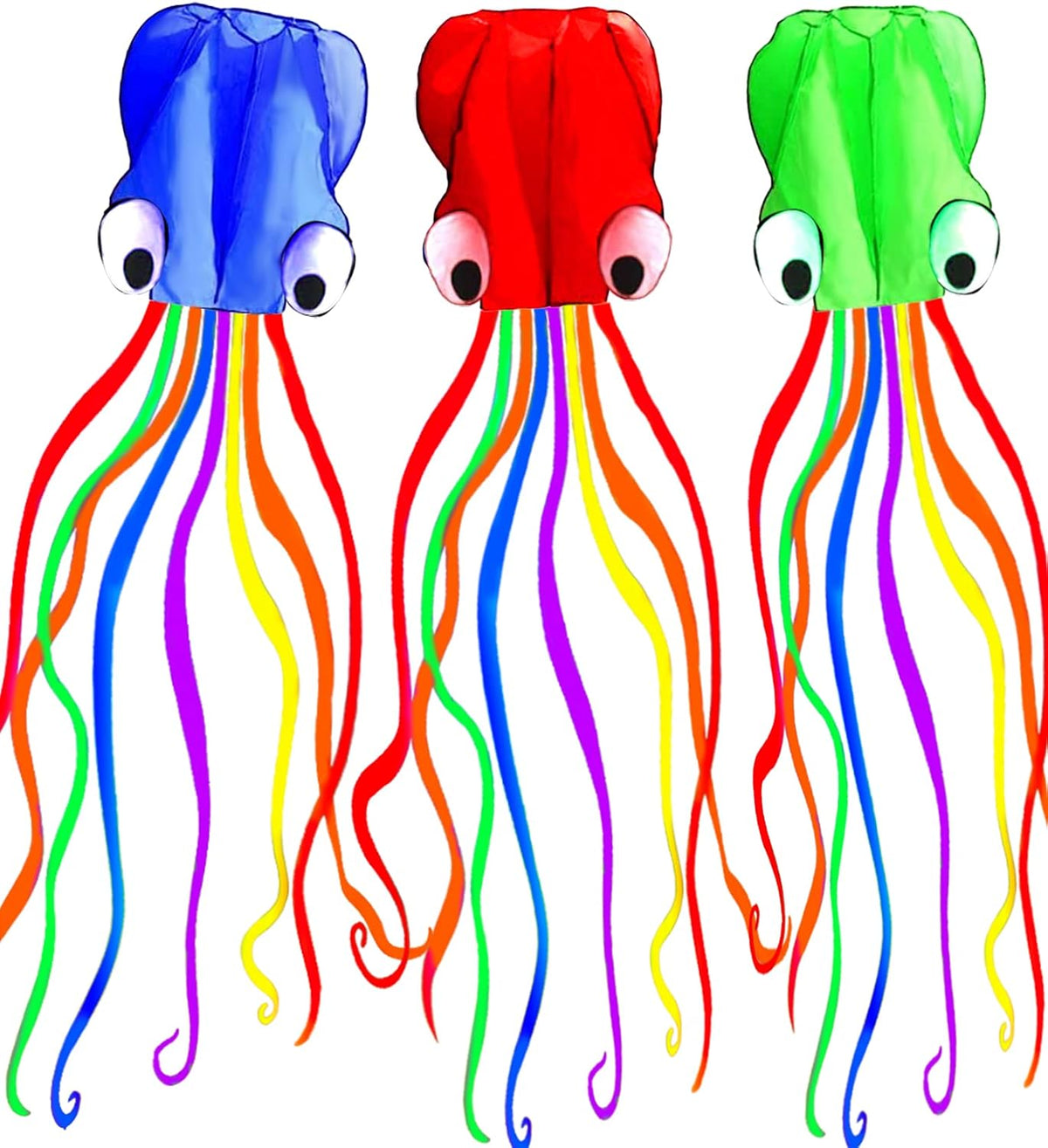 Hengda Kite Soft Octopus Kite Series - 3 / Blue+Red+Green