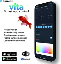 CURRENT USA ColorPlus Smart Freshwater Aquarium & Terrarium LED Light with App and Voice Control | Alexa & Google Home Compatible | Extra Vivid Colors for Fish Tank| Aluminum (for Tanks 48" to 60")