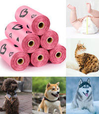 Dog Poop Bag Biodegradable 540 Count Dog Waste Bags with Dispenser - Pink- 540 Unsented - image 4