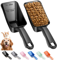 2-Pack Dog Food Scoop 1 Cup - Black