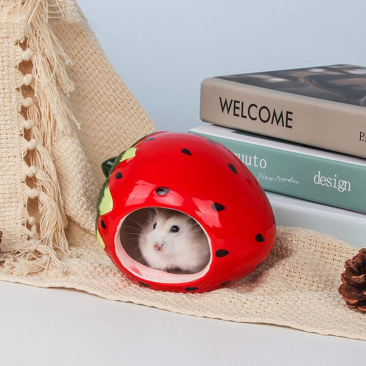 Besimple Hamster Hideout, Small Animal Hideout Ceramic Pet House - image 4