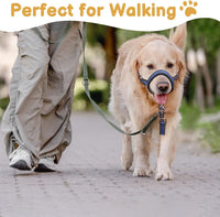Muzzle Leash for Heavy Pullers, No Pull Stylish Head Halter – Essentials for Dogs - Blue / L (Snout Cir: 11"-12½”) - image 4