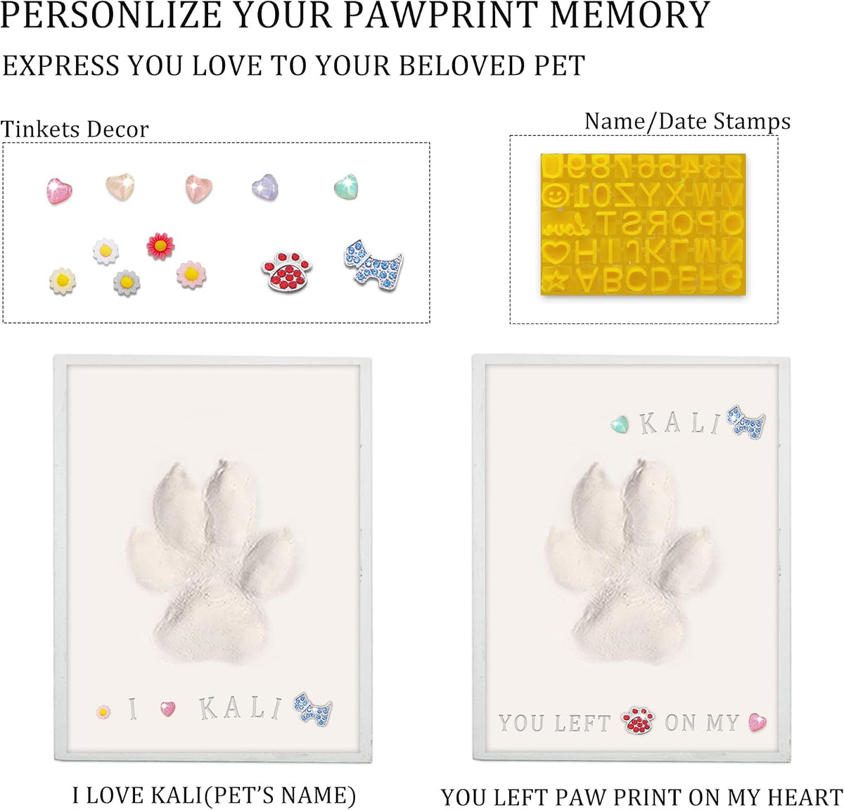 MYPAWLETS Clay Paw Print Kit for Dog Cat - Medium-Large White - image 4
